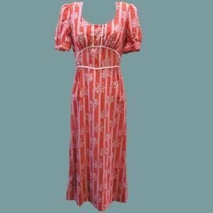 Vintage 1970s Handmade Prairie Style Maxi Dress